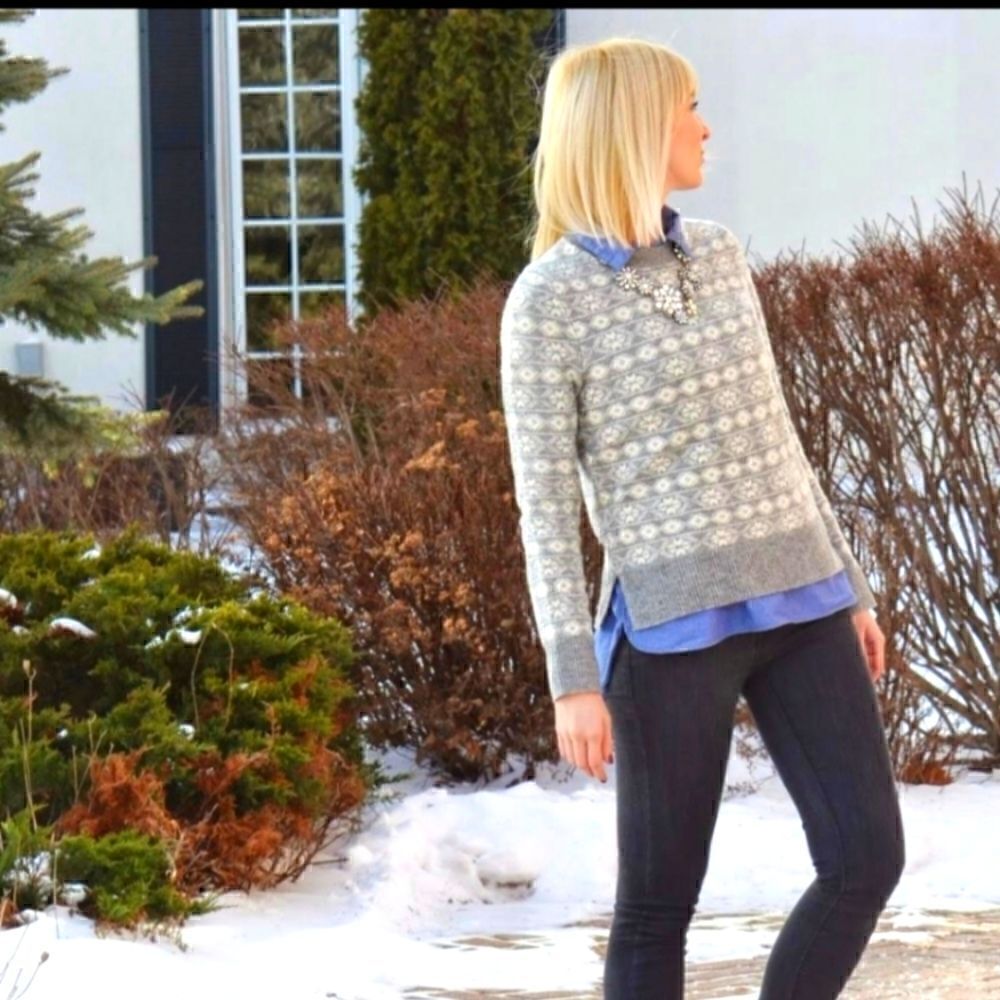 Gap Lambswool Snowflake Sweater 